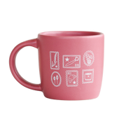 Sparrows 12 oz Pink Ceramic Mug