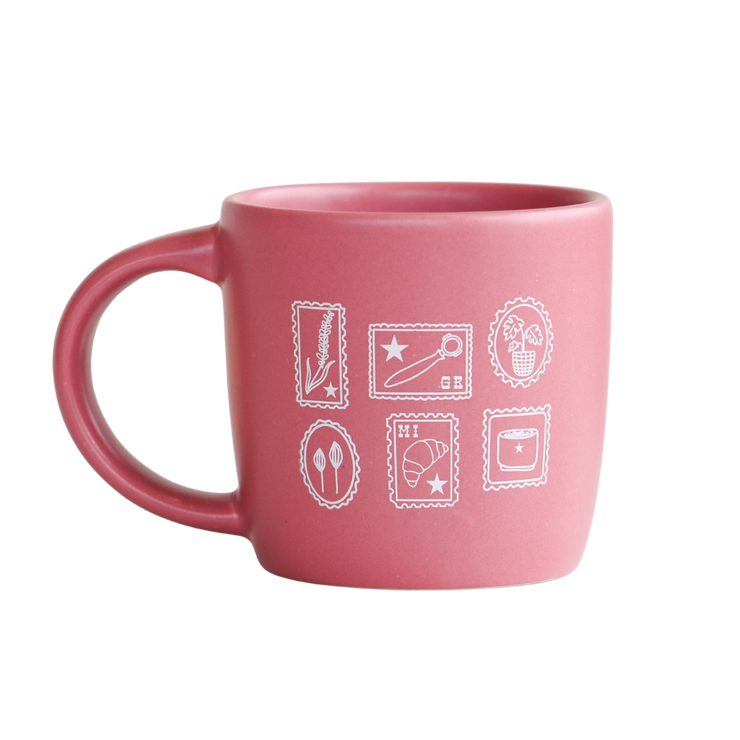 Sparrows 12 oz Pink Ceramic Mug