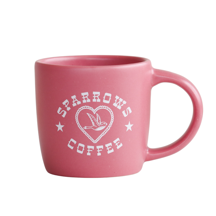 Sparrows 12 oz Pink Ceramic Mug
